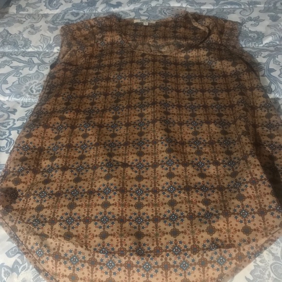 Brown tank top blouse - Picture 2 of 2